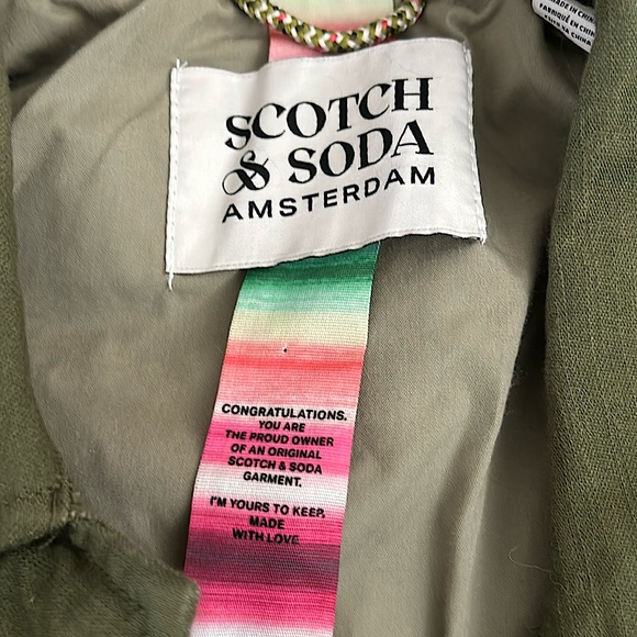 Scotch & Soda Amsterdam Army Green Cotton Long Sleeve Jacket Coat **Sz S** 🌸🌸 - Picture 6 of 6